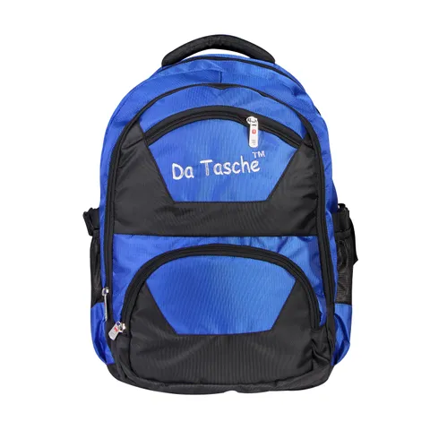 Da Tasche Waterproof Multi-PKT Black / Royal Blue 40L School Bag / Backpack