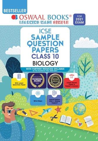 Oswaal ICSE Sample Question Papers Class 10 Biology Book (Reduced Syllabus for 2021 Exam)