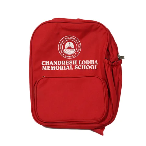 Chandresh Lodha Memorial Red School Bag