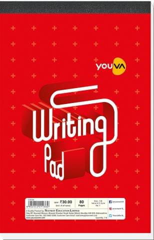 Writing Pad | Single line | Size 14 cm X 21.5cm | 80 Pages | Navneet Youva