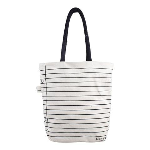 Canvas Tote Bag Sturdy for Children and Teenagers with Thin Black and White Striped Tote Bag (Monochrome)