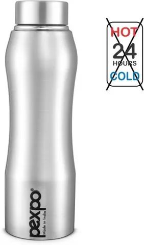 Pexpo Stainless Steel Bottles Pexpo | Bistro Stainless Steel Water Bottle | Silver Fridge Bottle | 1000ml
