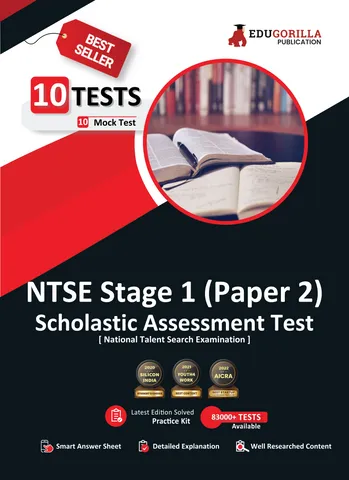 NTSE Stage 1 Paper 2 SAT (Scholastic Assessment Test) Book 2023 (English Edition) - 10 Full Length Mock Tests (1000 Solved Questions) with Free Access to Online Tests