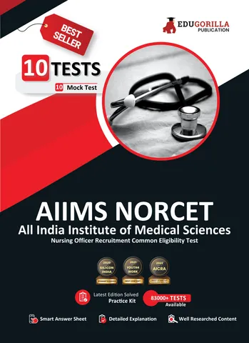 AIIMS NORCET Book 2023 (English Edition) - Nursing Officers Recruitment Common Entrance Test - 10 Full Length Mock Tests (2200 Solved Questions) with Free Access to Online Tests