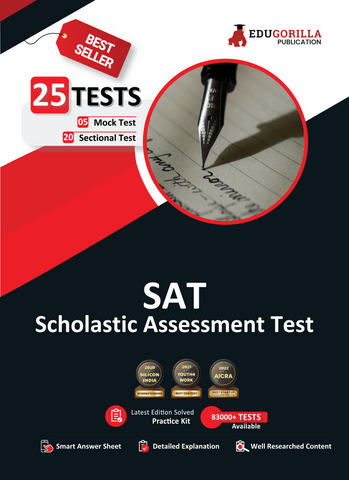SAT : Scholastic Assessment Test 2023 (English Edition) - 20 Sectional Tests and 5 Full Length Mock Tests (1500 Solved Questions) with Free Access to Online Tests