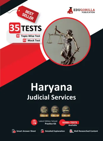 Haryana Judicial Services Exam Preparation Book 2023 (English Edition) - 5 Mock Tests and 30 Topic-wise Tests (Solved Objective Questions) with Free Access to Online Tests