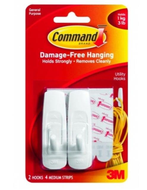 Medium hanging hook2- hooks 17001 3M
