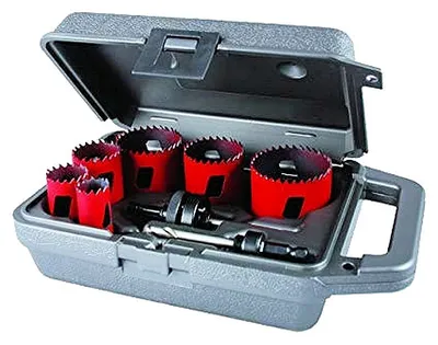 Set of 8 cup saws - for electricians in a compact package MORSE MHS08PW