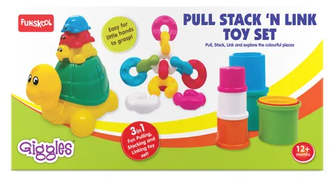 Giggles Pull Stack And Link Toy Set