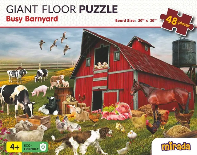 Mirada Giant Floor Puzzle Busy Barnyard