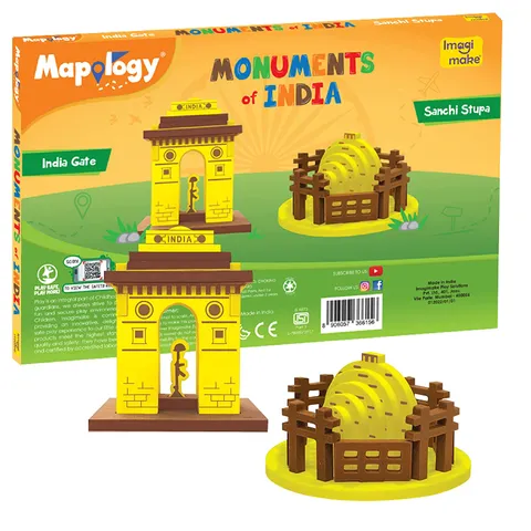 Imagimake Mapology Monuments of India - Sanchi Stupa & India Gate