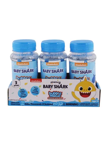 Bubble Magic 3 Pack 118 ML Solution with Wand Baby Shark