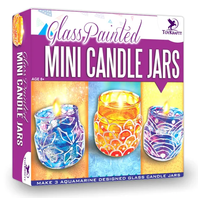 Toy Kraft Glass Painted Mini Candle Jars