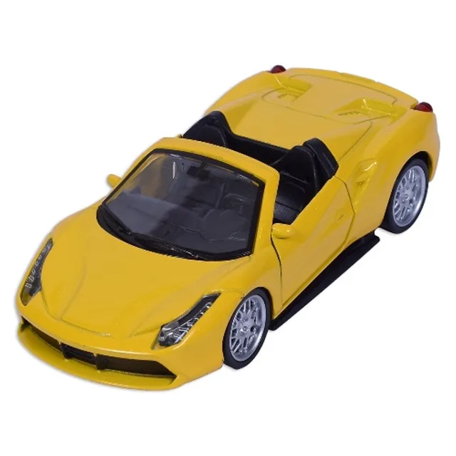 Road Burner Diecast Metal Racers Pull back car Yellow