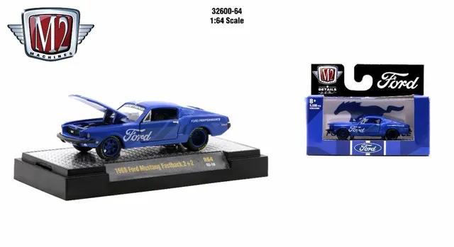 M2 Machines Die Cast 1968 Ford Mustang Fastback 2 + 2