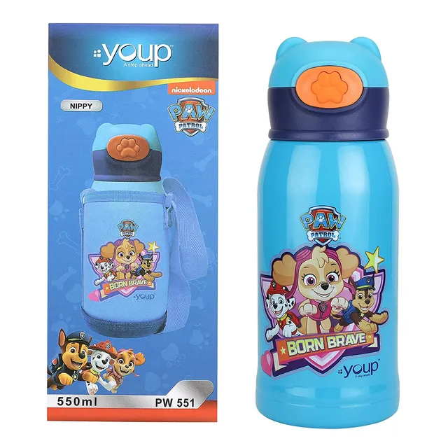 Youp Paw Patrol Insulated Double Wall Sipper Bottle Nippy 550 ml - Sky Blue