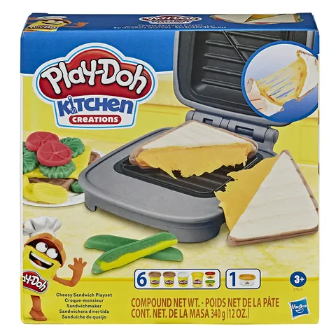 Hasbro Playdoh Kitchen Creations Cheesy Sandwich Play Food Set
