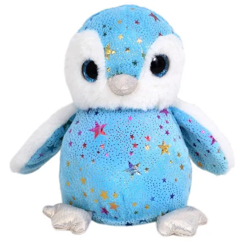 Mirada Blue Foil Cute Plush Penguin With Glitter Eye