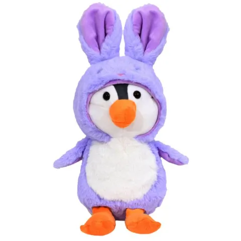 Mirada Purple Bunny Cute Plush Hoodie Penguin