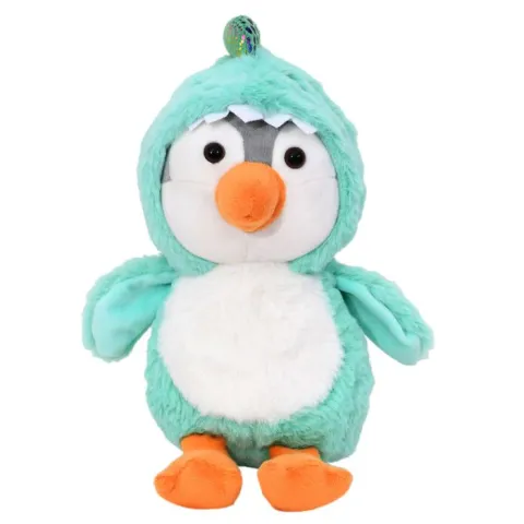 Mirada Turquoise Dinosaur Cute Plush Hoodie Penguin