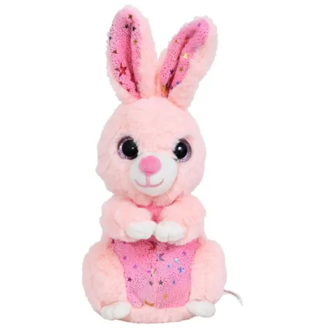 Mirada 18cm Pink Foil Glitter Eye Bunny