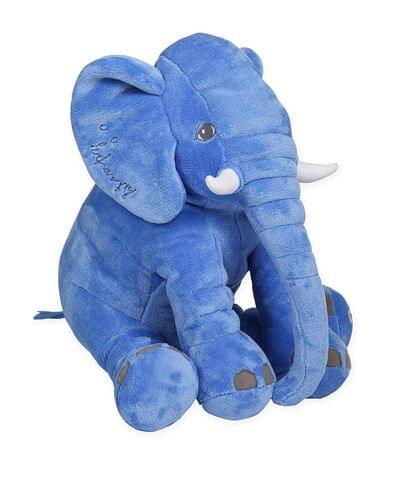 Mi Arcus Stampy Knitted Elephant Soft Toy - Blue