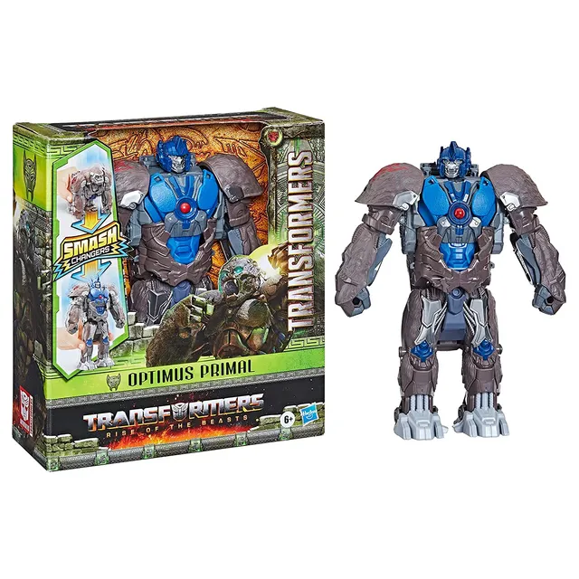 Hasbro Transformers: Rise of the Beasts Movie, Smash Changer Optimus Primal Action Figure 9-inch