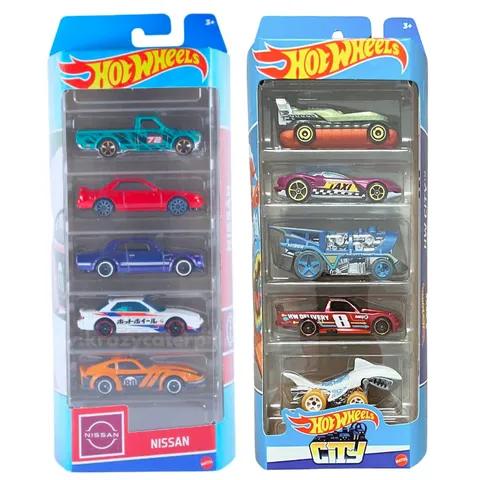Hot Wheels 5 Car Pack Combo - Nissan And City