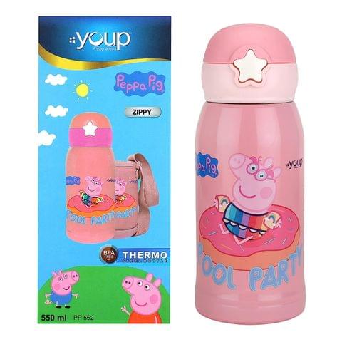 Youp Peppa Pig Kids Insulated Double Wall Sipper Bottle Zippy - 550 ml