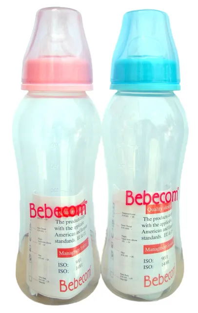 Bebecom Plastic Bottle Silicone Nipple 225ml RA005