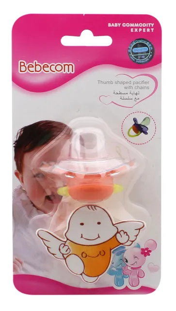 Bebecom Thumb Shaped Pacifier With Chain A039