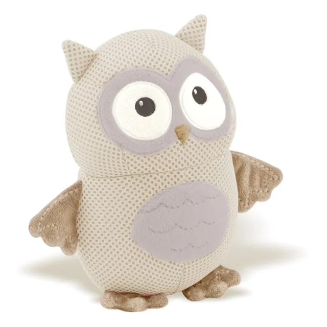 Breathable Baby Breathables Soft Toy Owl-Neutral/Gray/Taupe