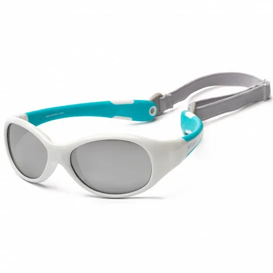 Koolsun Flex Kids Sunglasses White Aqua 3+