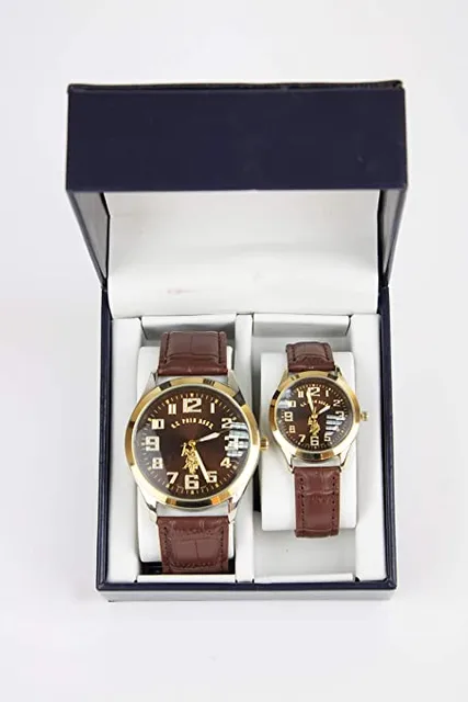 US Polo USC-7951 Analog Dual Watch Set for Men and Women