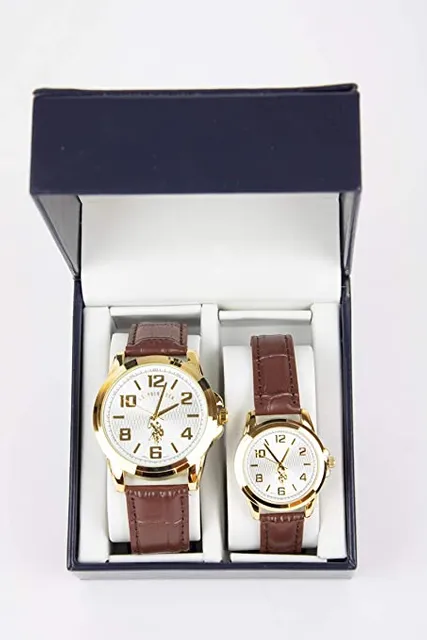 US Polo Assn. USC-7945 Analog Double Watch Set For Him and Her