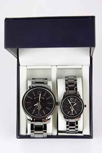 US Polo Assn. USC-7933 Analog Double Watch Set For Him and Her