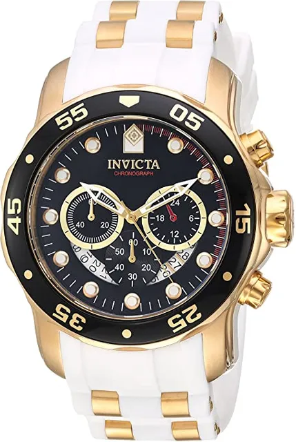 Invicta Men's 'Pro Diver' Quartz Stainless Steel and Silicone Casual Watch, Color:White (Model: 20289)