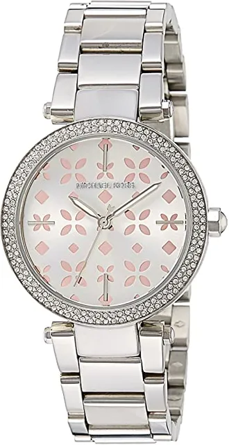 Michael Kors Womens Quartz Watch, Analog Display and Stainless Steel Strap MK6483 - Silver