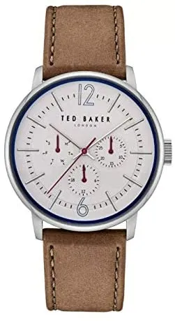 Ted Baker London TE50653001 Men's Jason Multifunction Leather Strap Watch, 42mm