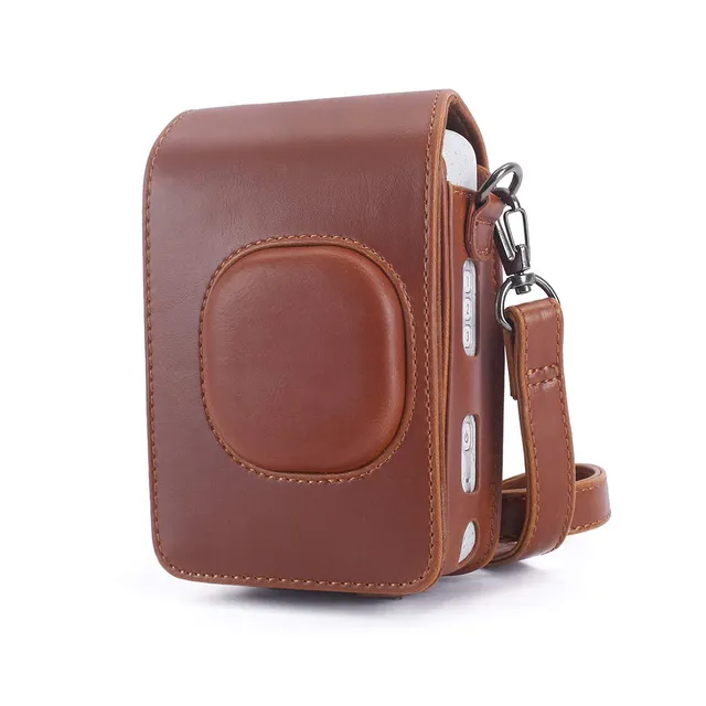 Ozone PU Leather Travel Case Replacement for Fujifilm Instax Mini Liplay Hybrid Instant Camera - Brown
