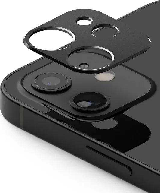 Ringke Camera Styling Compatible with Apple iPhone 12 Mini Camera Lens Protector Aluminum Frame Tough Styling Bezel [ Designed Lens Protector for iPhone 12 Mini ] - Black