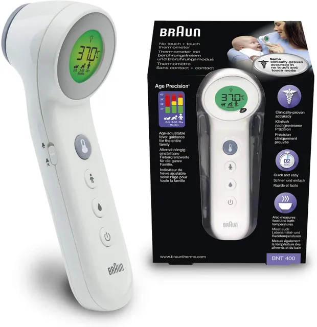 Braun Bnt400 3-In-1 Forehead No Touch Thermometer