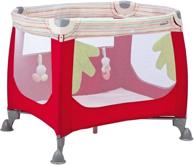 Safety 1St Zoom Travel Cot Red Dot