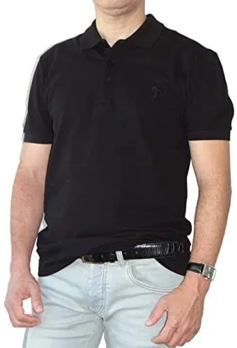 Versace Black Shirt Neck Polo For Men
