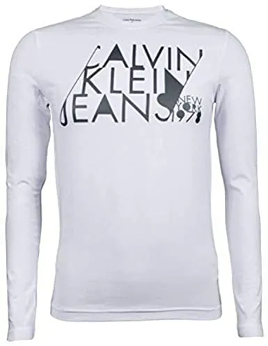 Calvin Klein White Cotton Round Neck T-Shirt For Men Xl