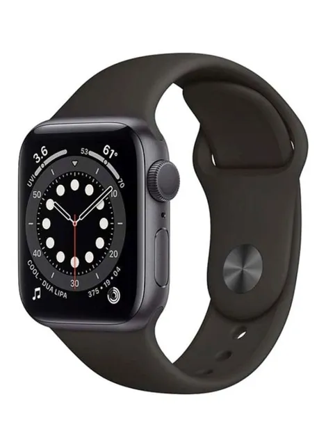 Apple Watch Series 6-44 Mm Gps Space Gray Aluminum Case With Sport Band Black