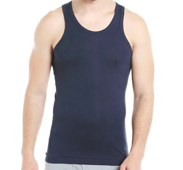 BYC Boy's Cotton Vest - Navy Blue