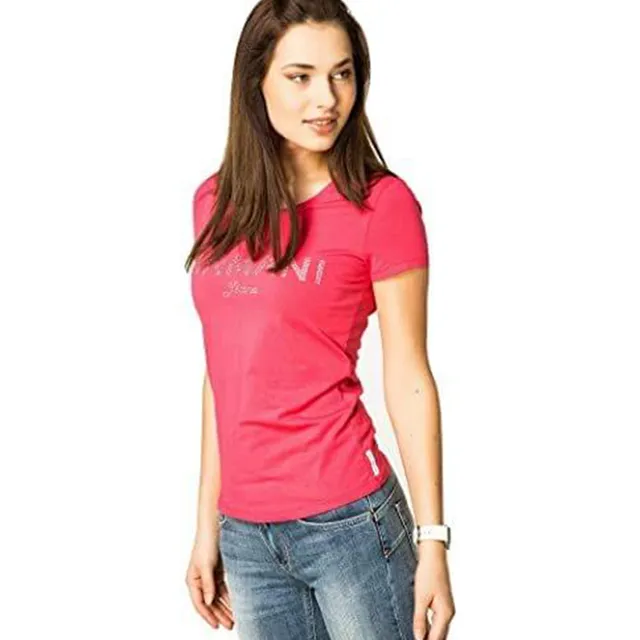 Armani Jeans Pink Round Neck T-Shirt For Women