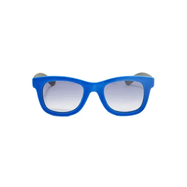 Italia Independent Unisex Wayfarer Shape Sunglasses Blue Velvet Acetate Frame 090V.022
