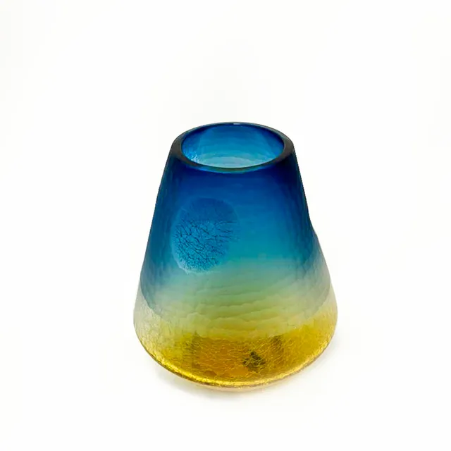 Vase Glass Blue Small